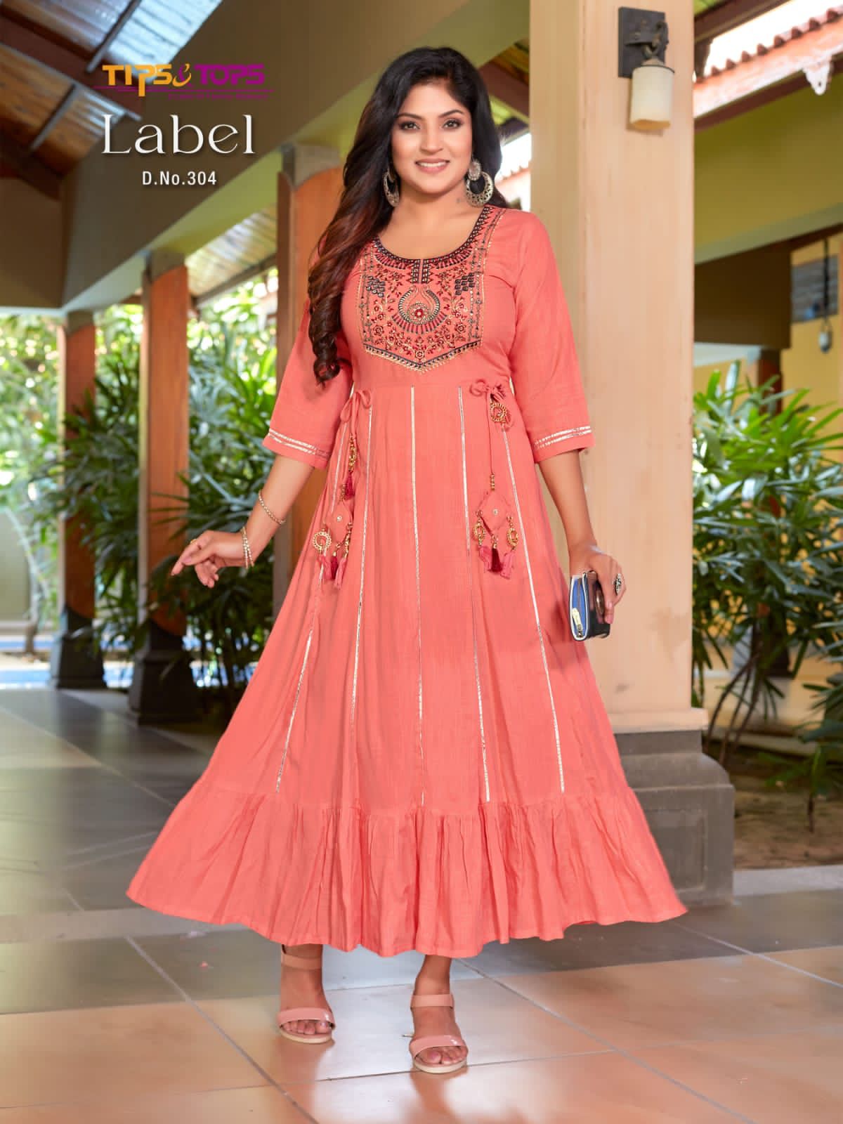 Tips And Tops Label 3 New Festive Wear Designer Long Anarkali Kurti Collection